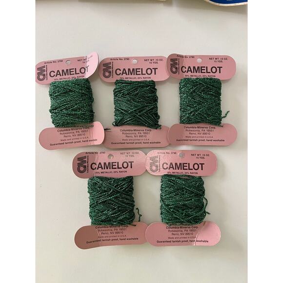 Vintage Metallic Yarn - Lot of 17 - Checkpoint Needlepoint Columbia Minerva - Picture 2 of 8